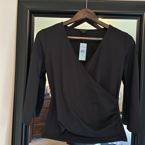 Ann Taylor Stretch Wrap Top - Picture 2 of 4
